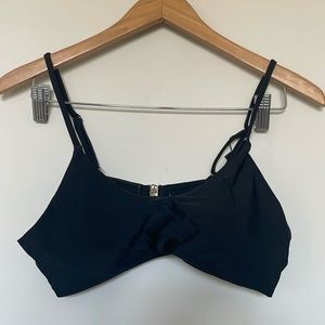 SherryDC Women's Solid Scoop Neck Padded bikini Top (XL) Black NWT